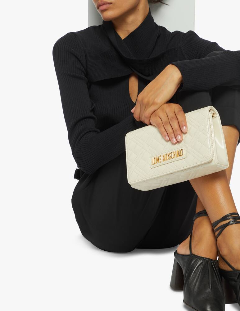 rinascente Love Moschino Quilted Evening Bag With Logo