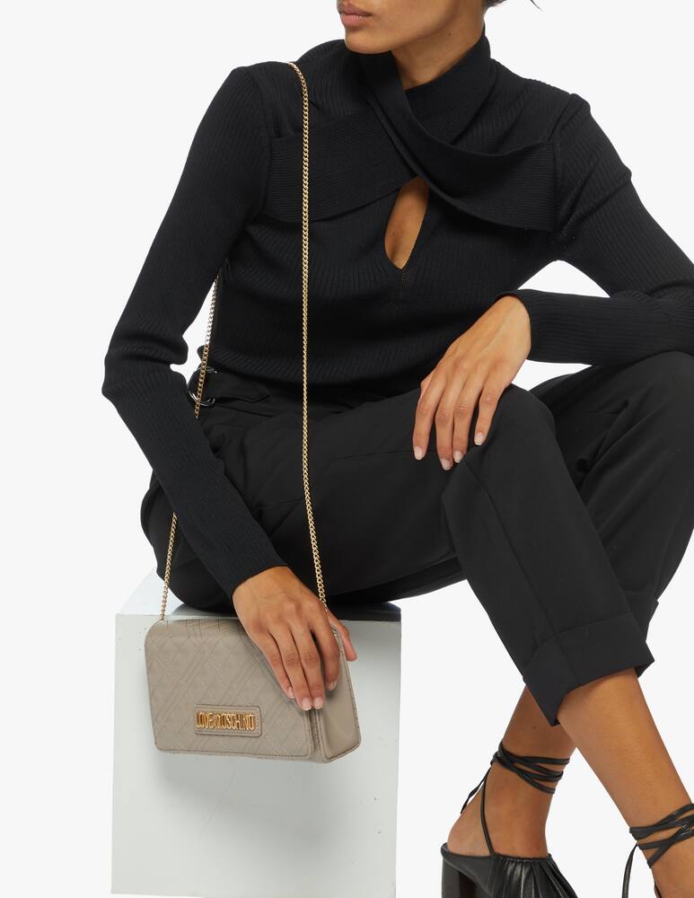 rinascente Love Moschino Borsa Da Sera Trapuntata Con Logo