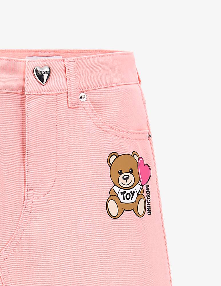 rinascente Moschino Teddy patch mini skirt