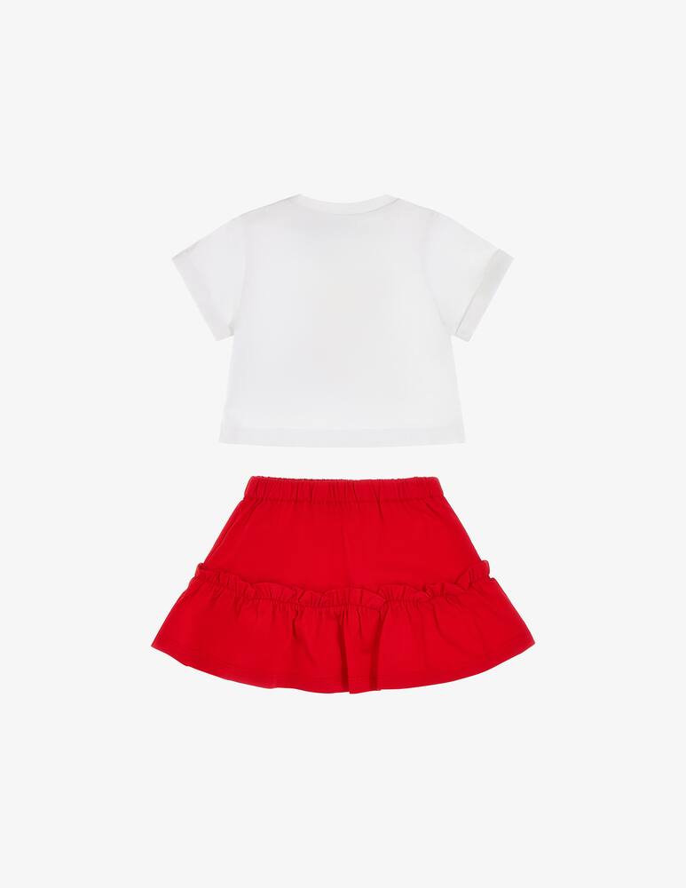 rinascente Moschino Teddy cherry t-shirt and skirt