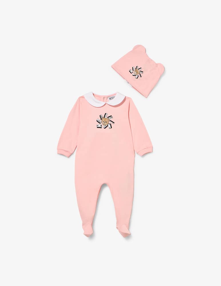 Moschino Teddy print sleepsuit set - picture 1