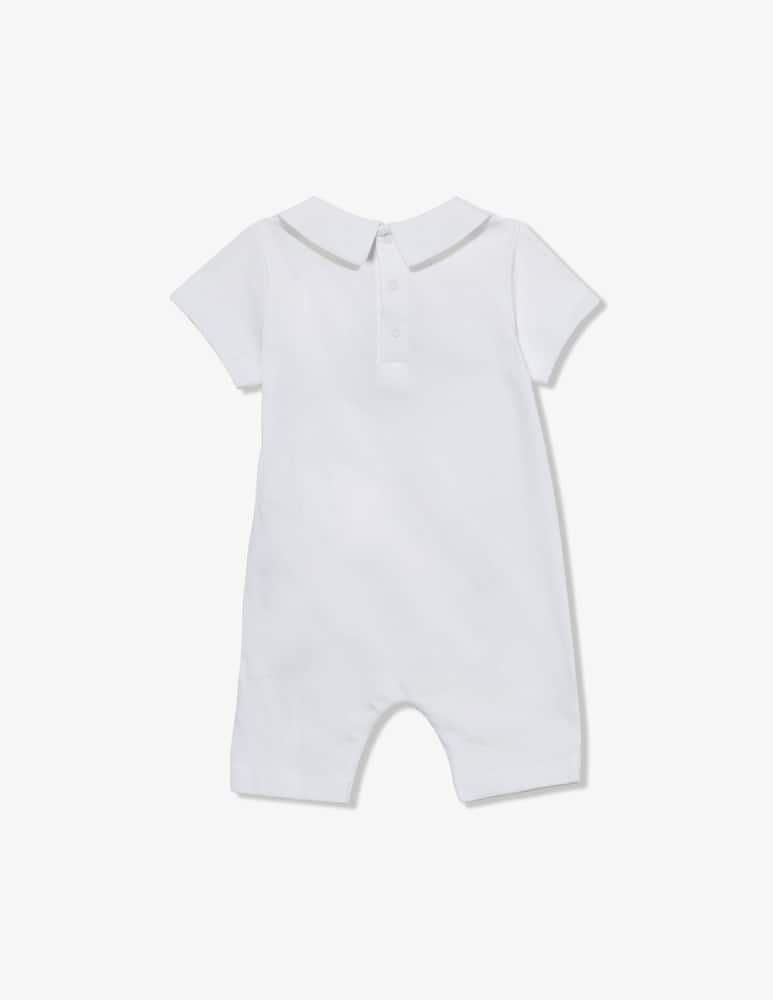 rinascente Moschino Teddy logo cotton playsuit