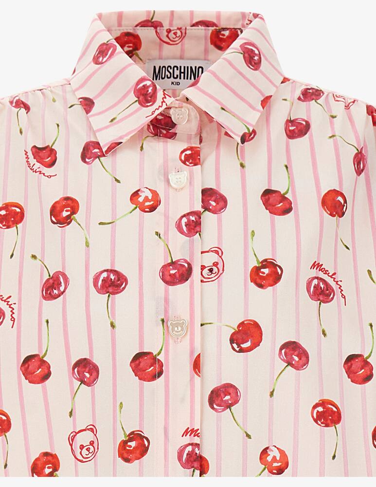 rinascente Moschino Cherry print shirt dress