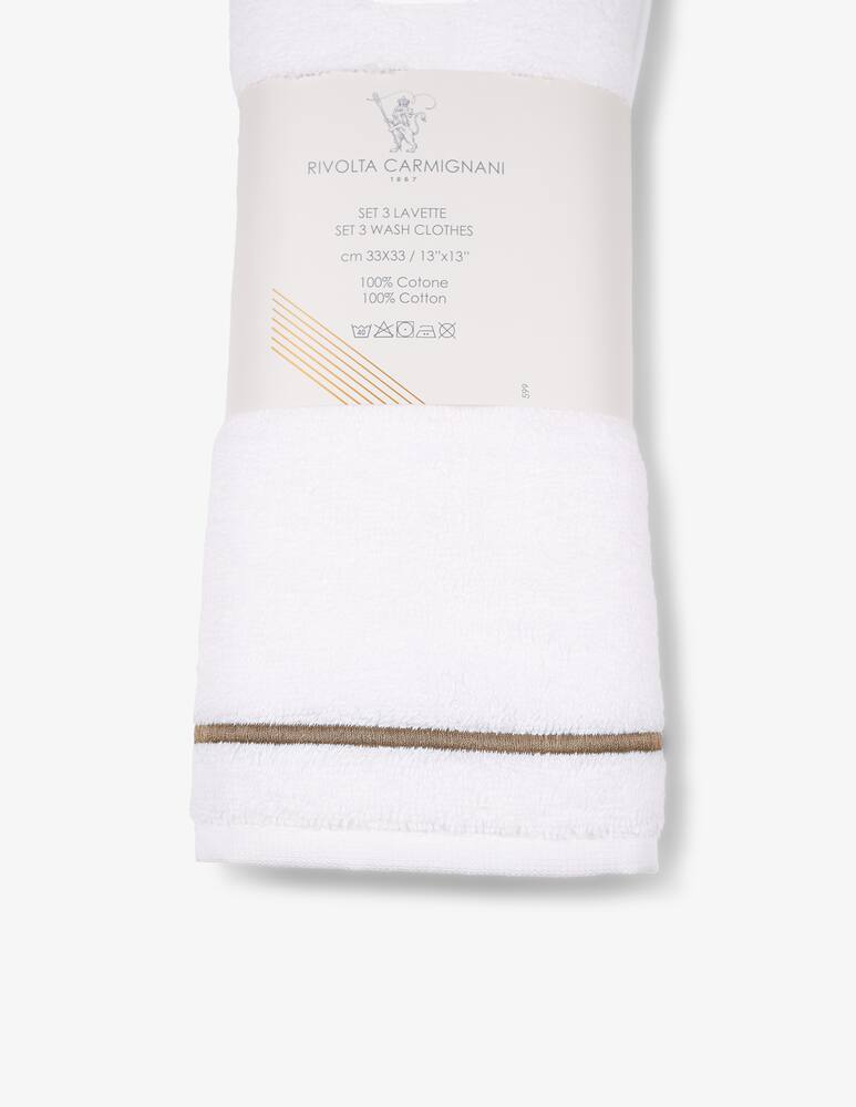 rinascente Rivolta Carmignani Cordonetto Washcloth 3 Pcs. Set