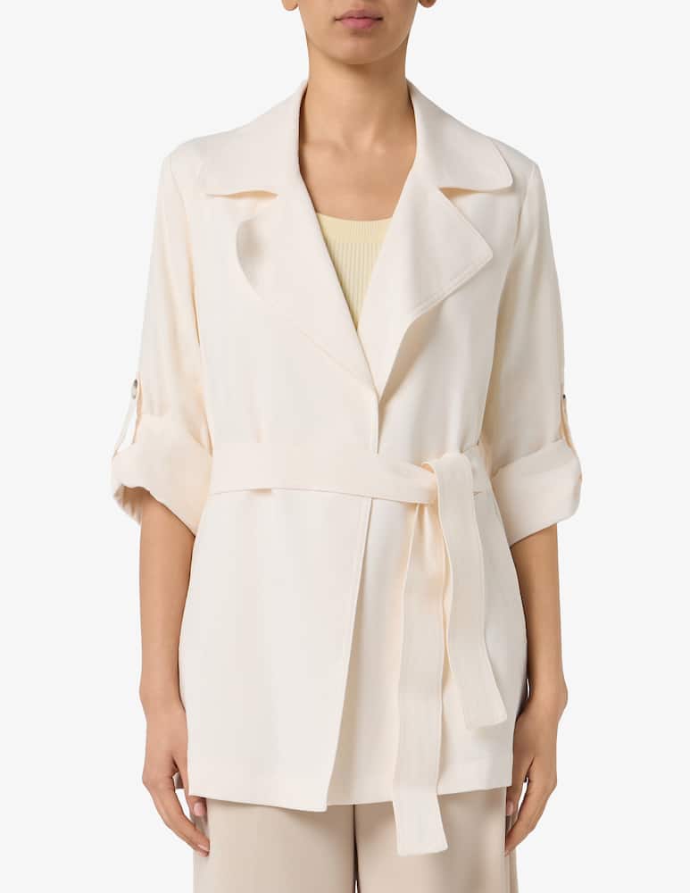 rinascente Marella Trench corto in misto lino Lampada