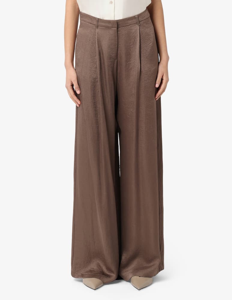 rinascente Marella Wide-fit crinkle twill trousers