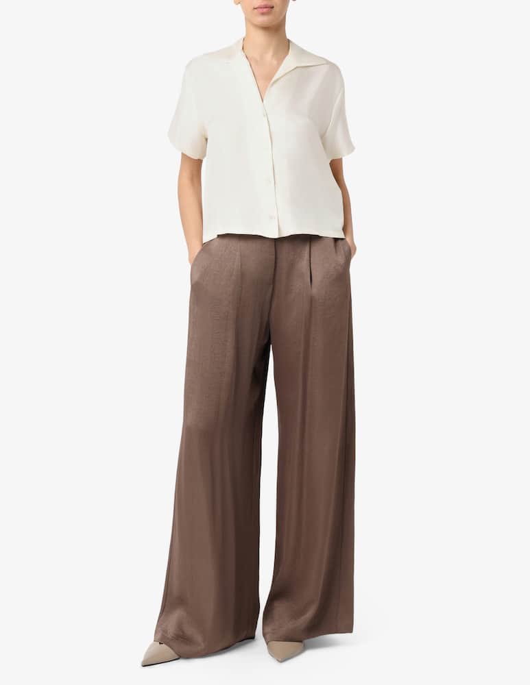 rinascente Marella Wide-fit crinkle twill trousers