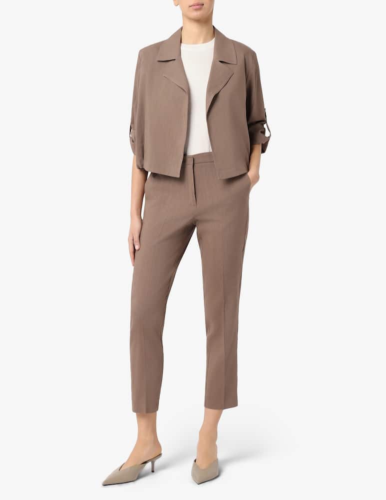 rinascente Marella Stretch viscose and linen trousers