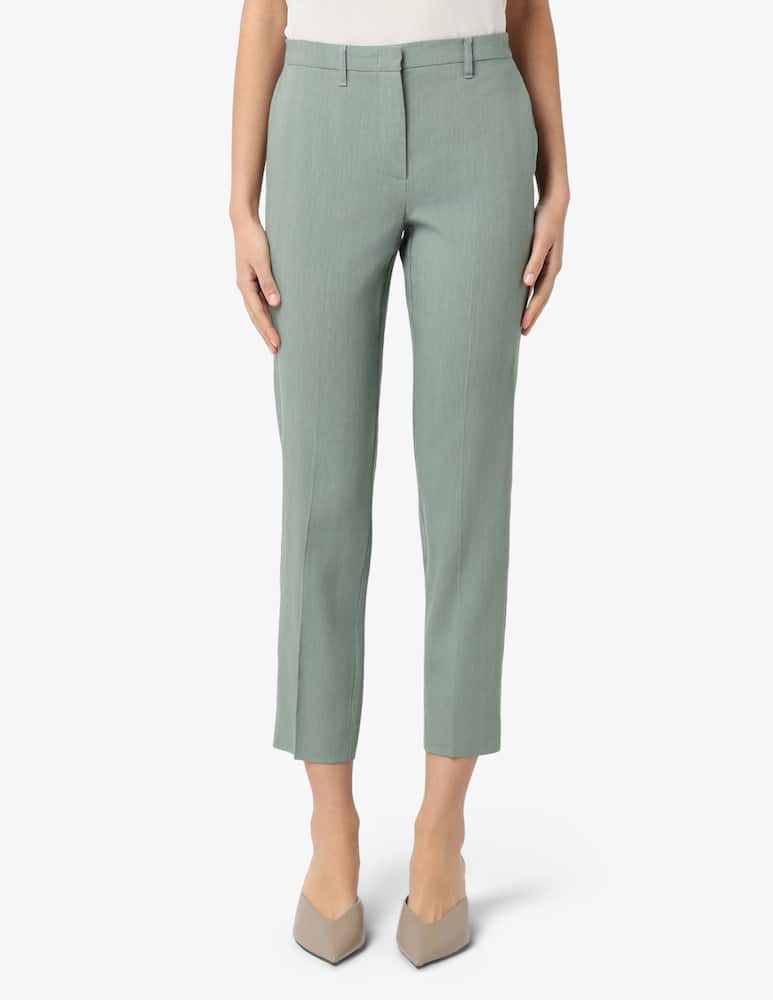 rinascente Marella Stretch viscose and linen trousers