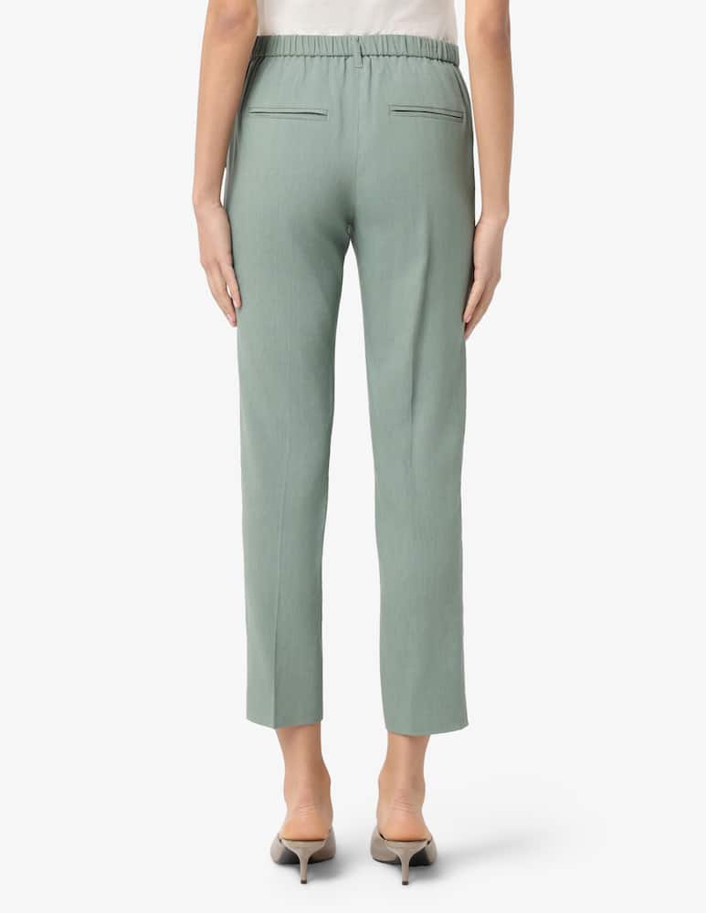 rinascente Marella Stretch viscose and linen trousers