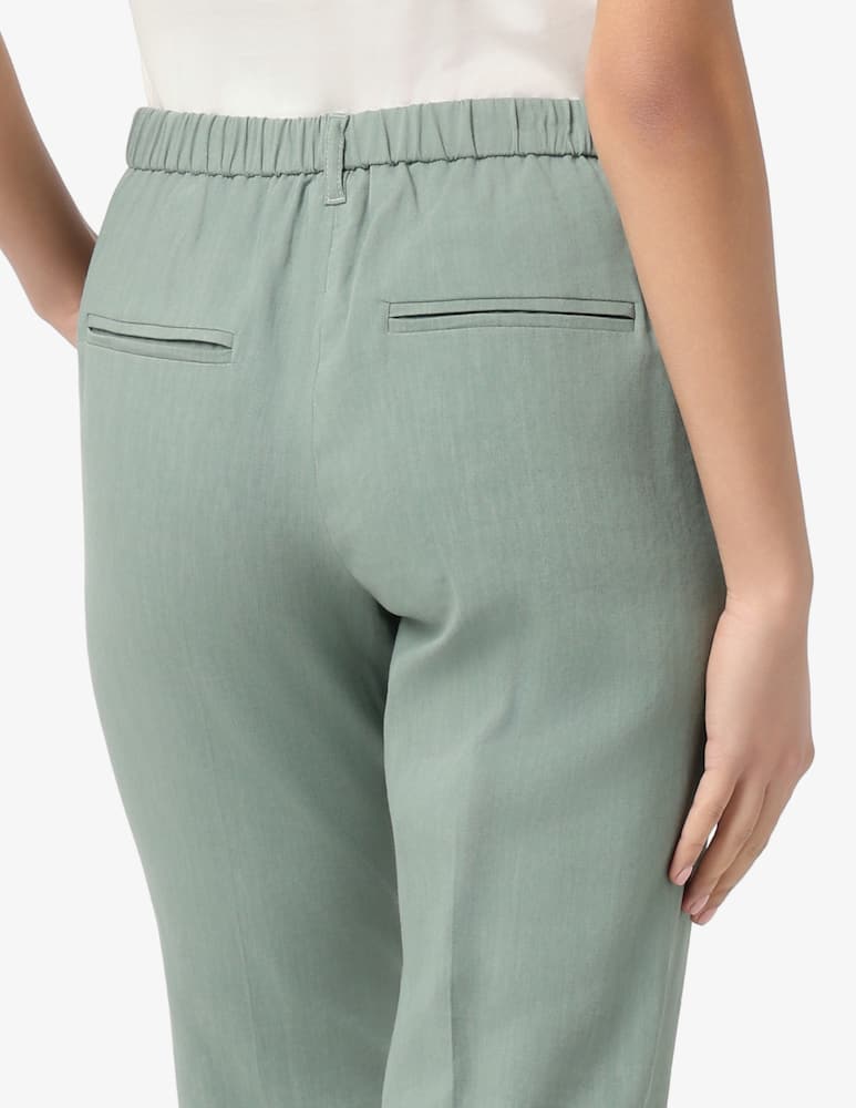rinascente Marella Stretch viscose and linen trousers