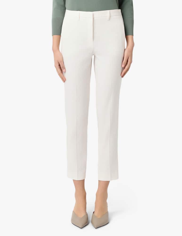 rinascente Marella Stretch viscose and linen trousers