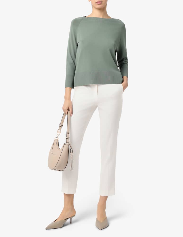 Marella Pantalone in viscosa e lino MLMCARO - immagine 2