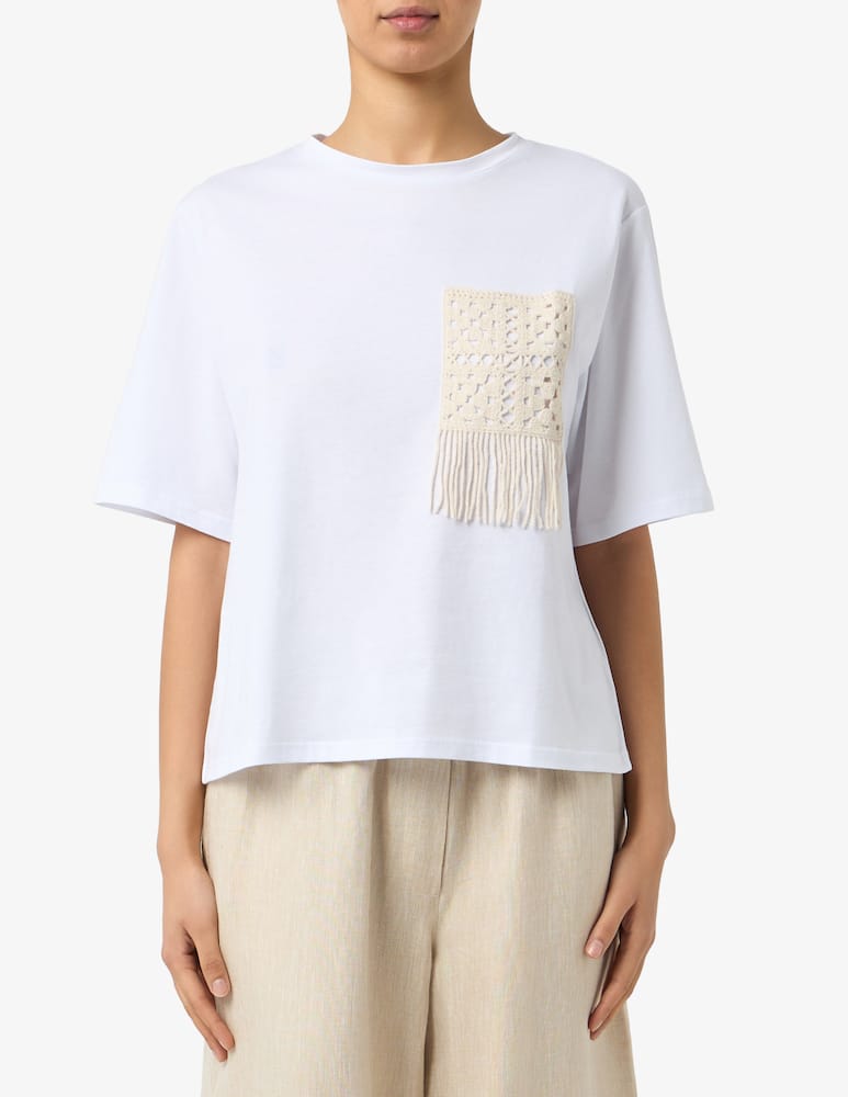 rinascente iBlues T-shirt con tasca macramè IBLOVALE