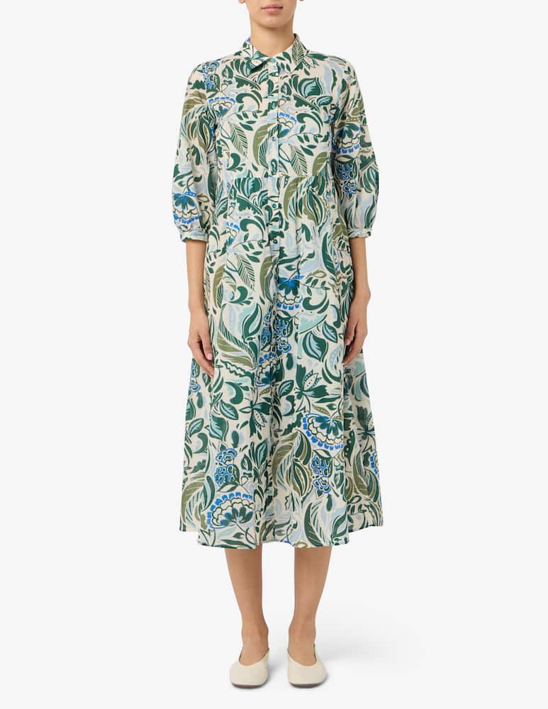 rinascente iBlues Palme print shirt dress