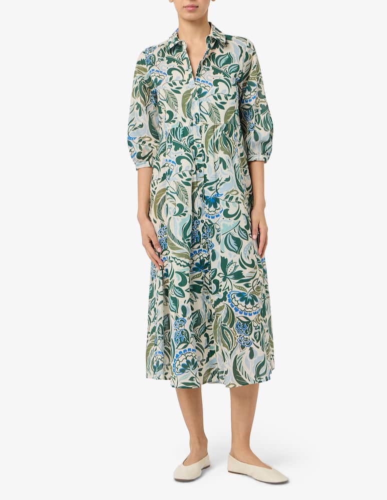 rinascente iBlues Palme print shirt dress