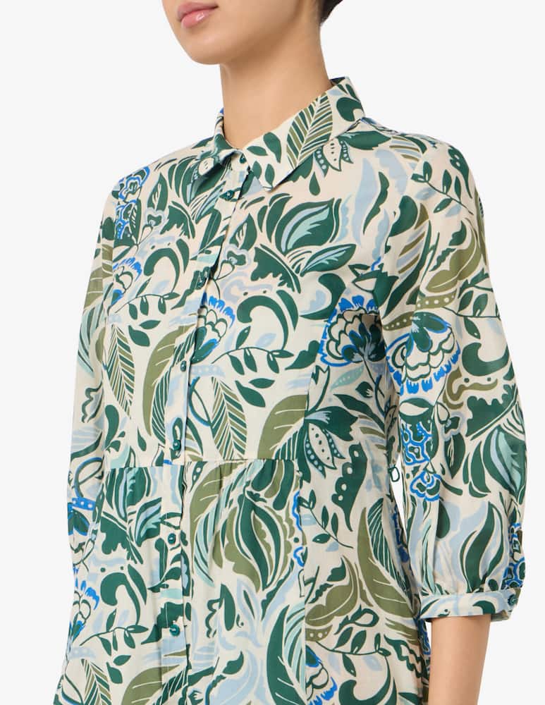 rinascente iBlues Palme print shirt dress