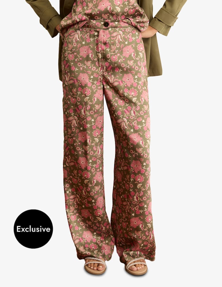 rinascente EMME Floral twill trousers Baobab Emme x Rinascente