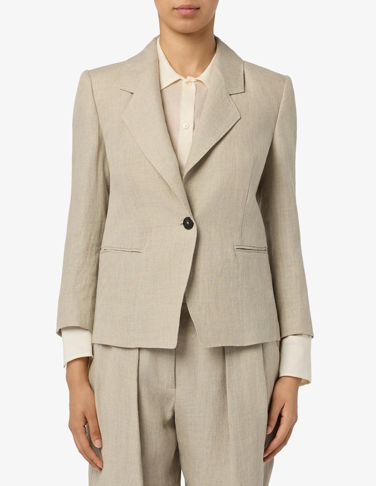 rinascente Marella Single-breasted linen blazer MLLCARDATO1