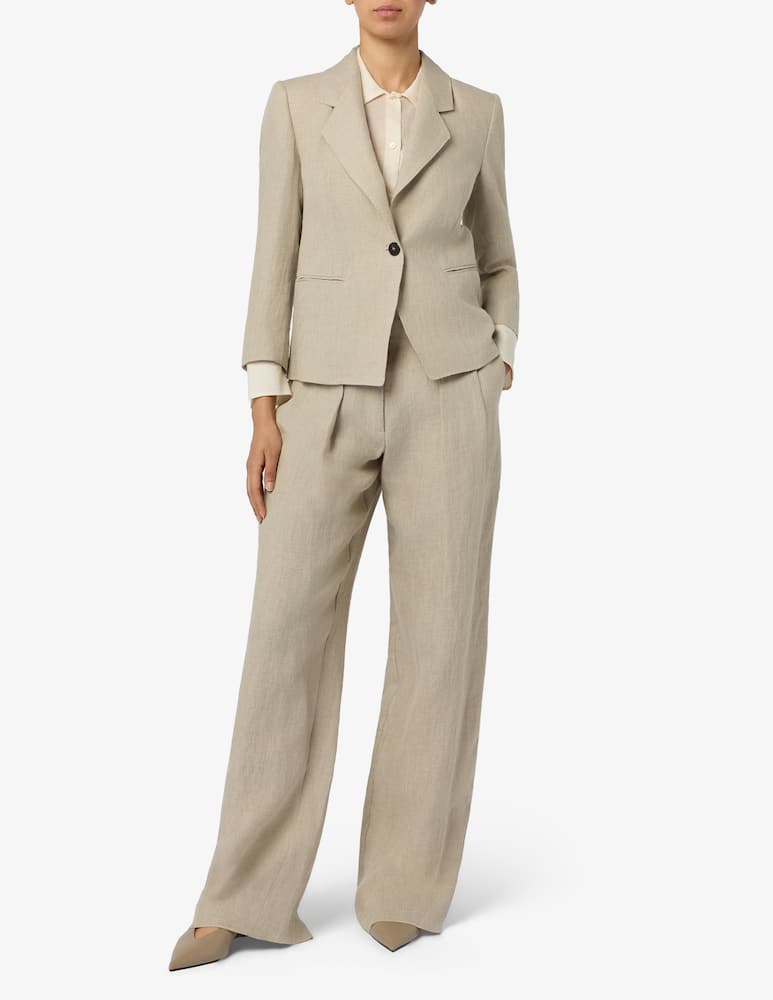 rinascente Marella Single-breasted linen blazer MLLCARDATO1