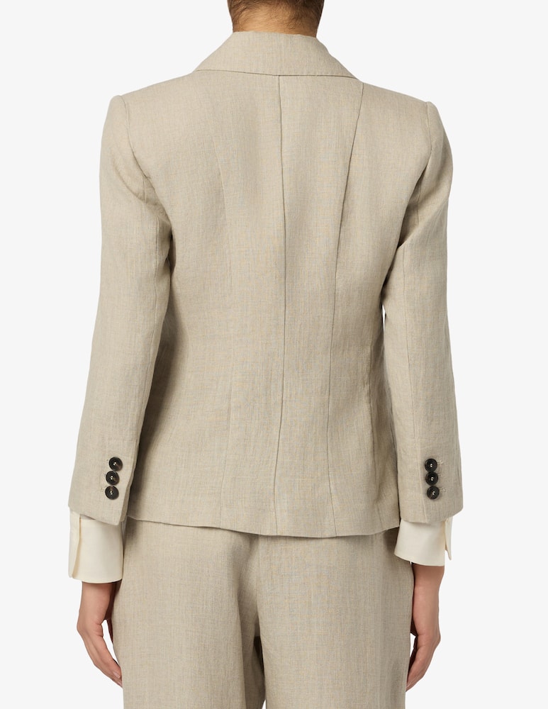 rinascente Marella Single-breasted linen blazer MLLCARDATO1