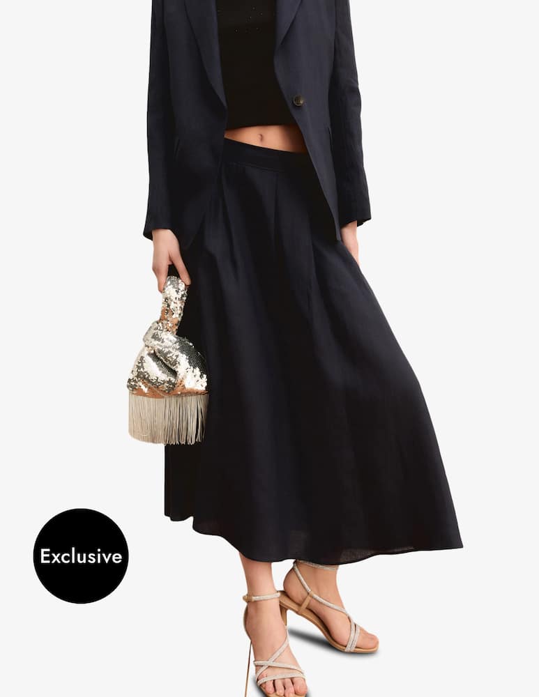 rinascente EMME Gonna svasata in lino Emme x Rinascente