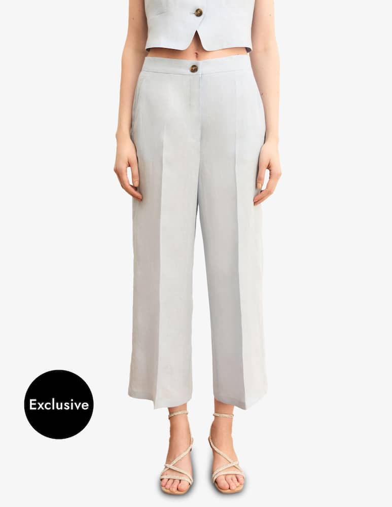 rinascente EMME Linen cropped trousers Emme x Rinascente