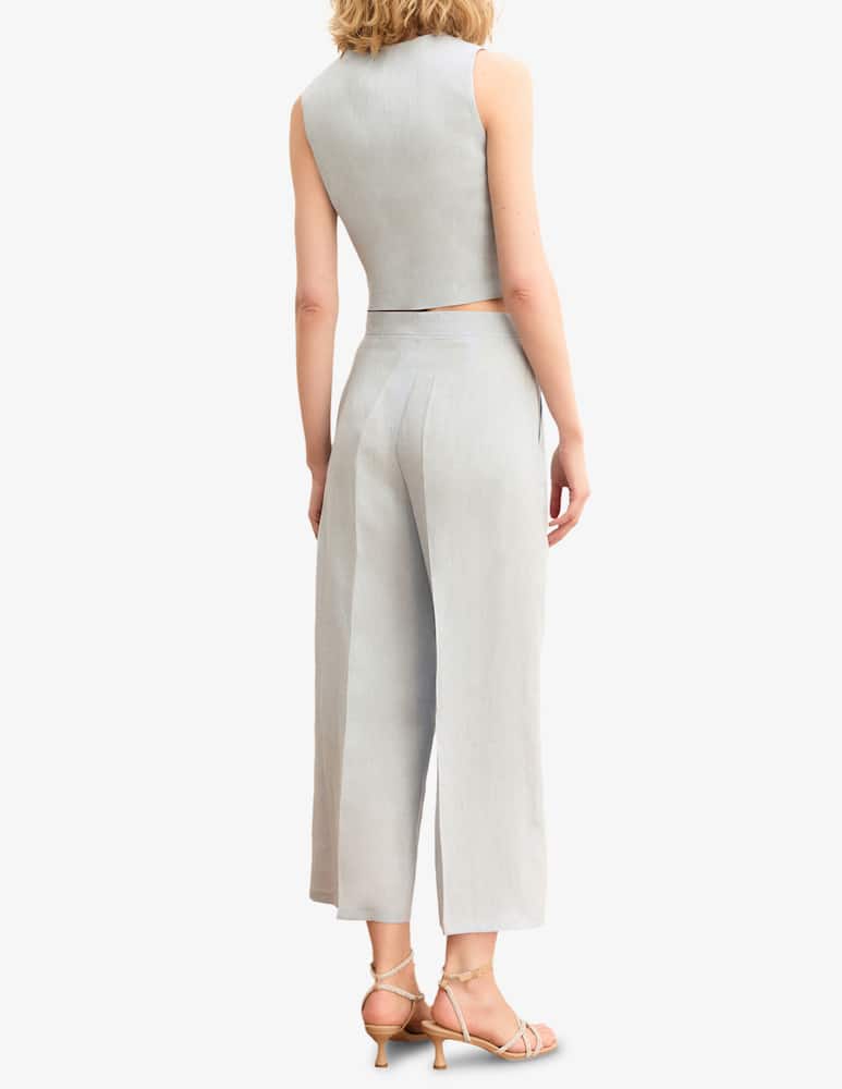 EMME Pantaloni cropped in lino Emme x Rinascente - immagine 3 EMME Pantaloni cropped in lino Emme x Rinascente - immagine 3