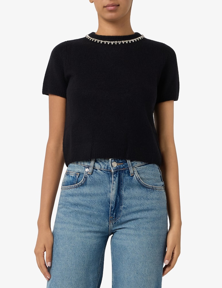 rinascente iBlues Jeweled knit t-shirt