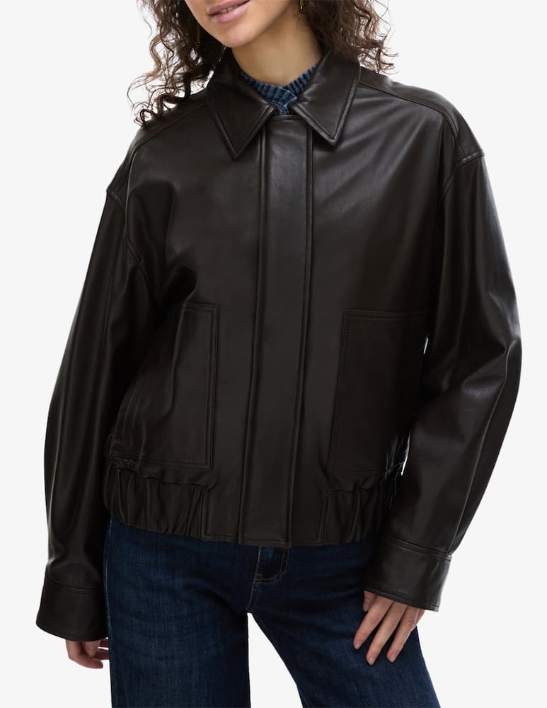 rinascente iBlues Bomber in pelle con fibbia