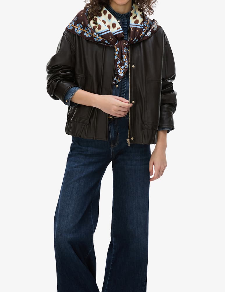 rinascente iBlues Bomber in pelle con fibbia