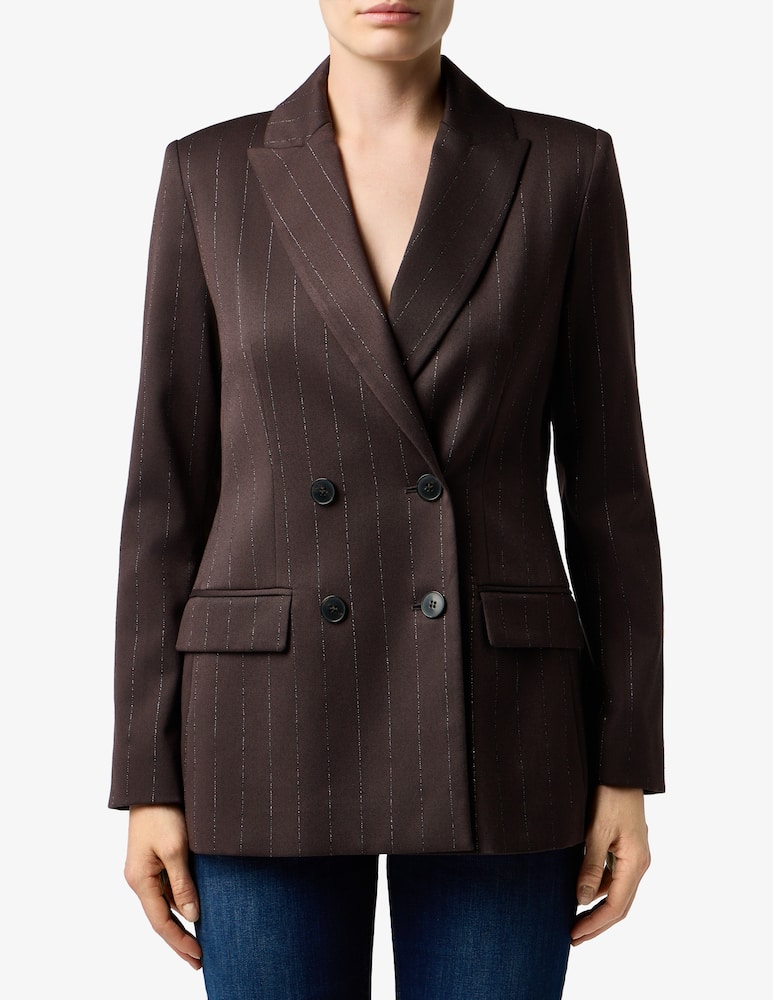 EMME Pinstripe lurex blazer - picture 1
