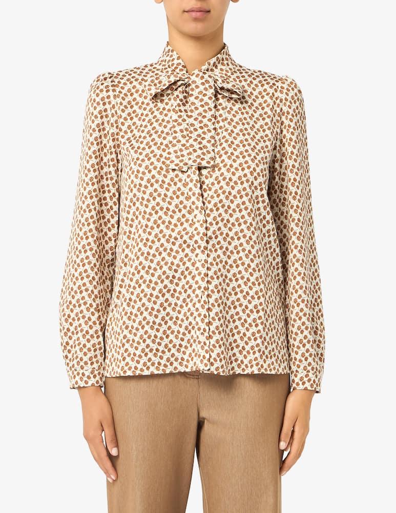 EMME Floral tie-neck shirt - picture 1 EMME Floral tie-neck shirt - picture 1
