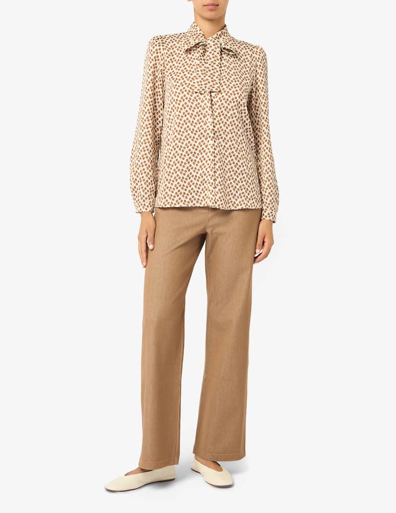 EMME Floral tie-neck shirt - picture 2 EMME Floral tie-neck shirt - picture 2
