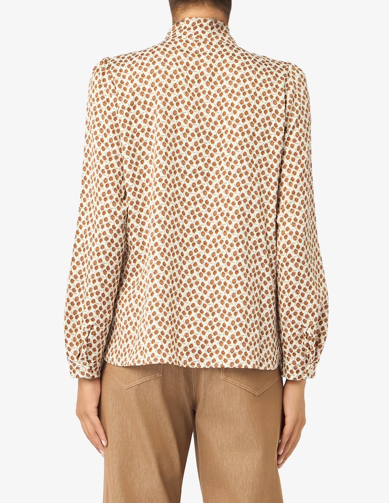 EMME Floral tie-neck shirt - picture 3 EMME Floral tie-neck shirt - picture 3