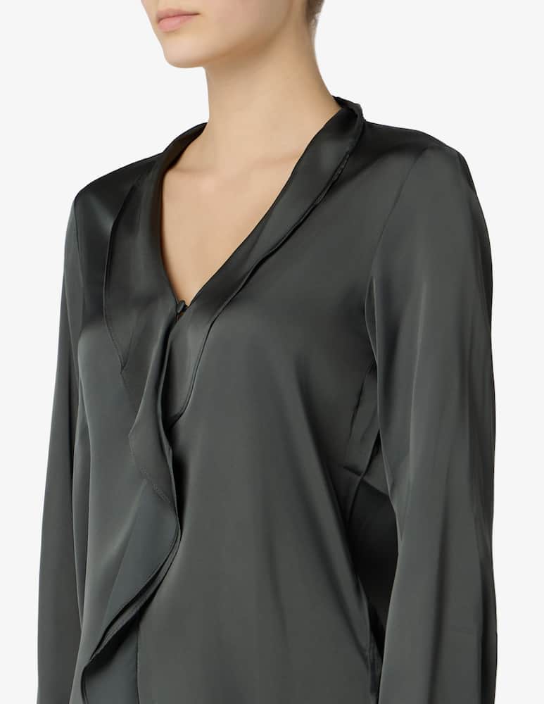 EMME Ruffle satin blouse - picture 4 EMME Ruffle satin blouse - picture 4