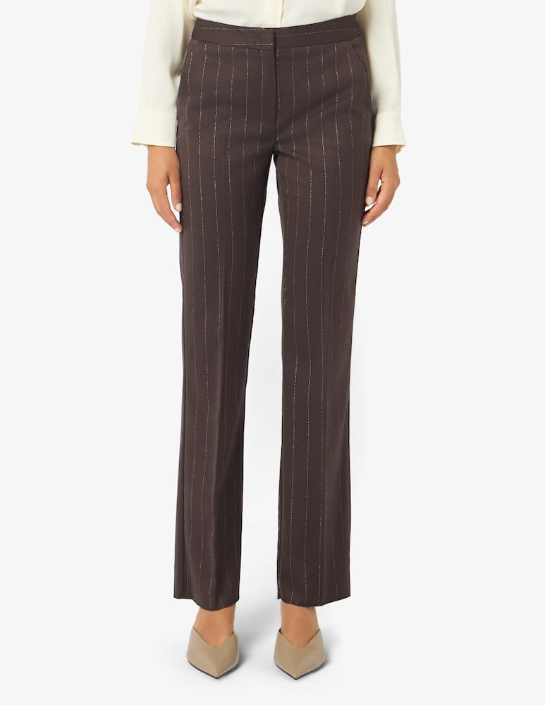 rinascente EMME Pinstriped lurex trousers
