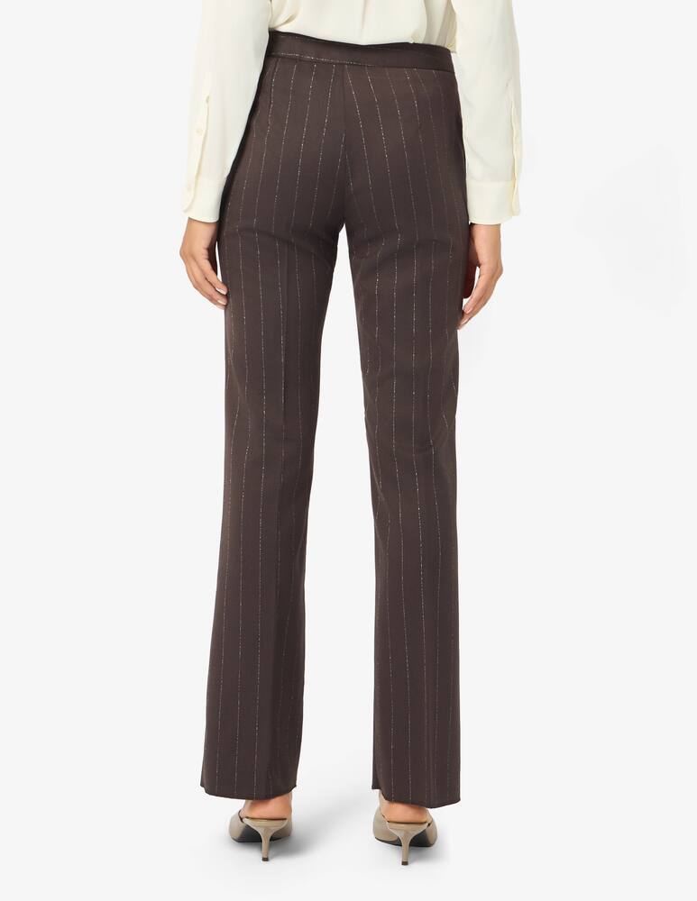 rinascente EMME Pinstriped lurex trousers