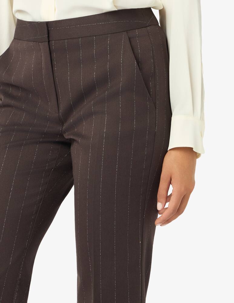 rinascente EMME Pinstriped lurex trousers