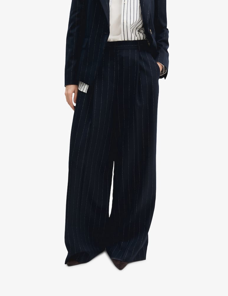 rinascente EMME Pinstripe pleated palazzo trousers