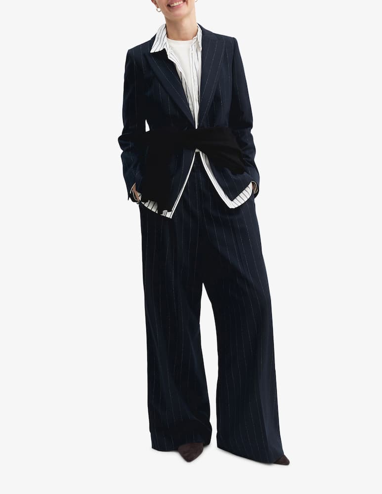 rinascente EMME Pinstripe pleated palazzo trousers