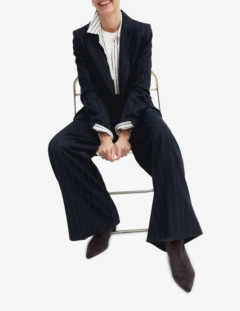 rinascente EMME Pinstripe pleated palazzo trousers