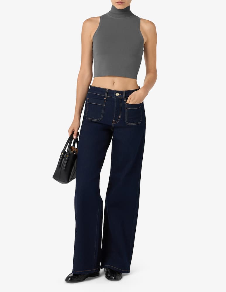 rinascente EMME Jeans palazzo con tasche frontali