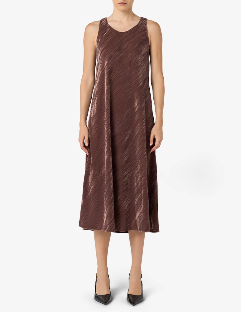 rinascente EMME Velvet crinkle long dress