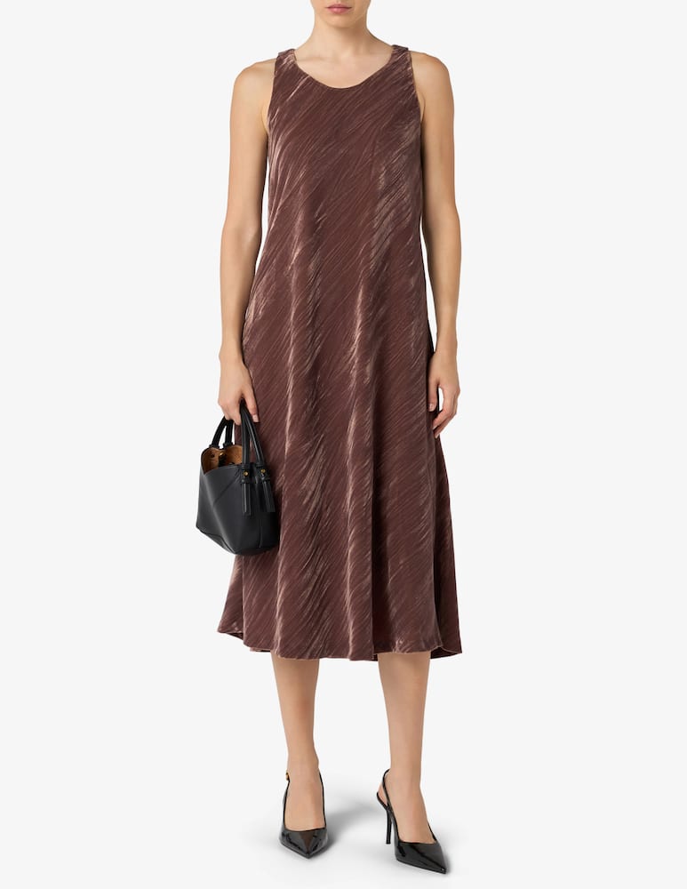 rinascente EMME Velvet crinkle long dress