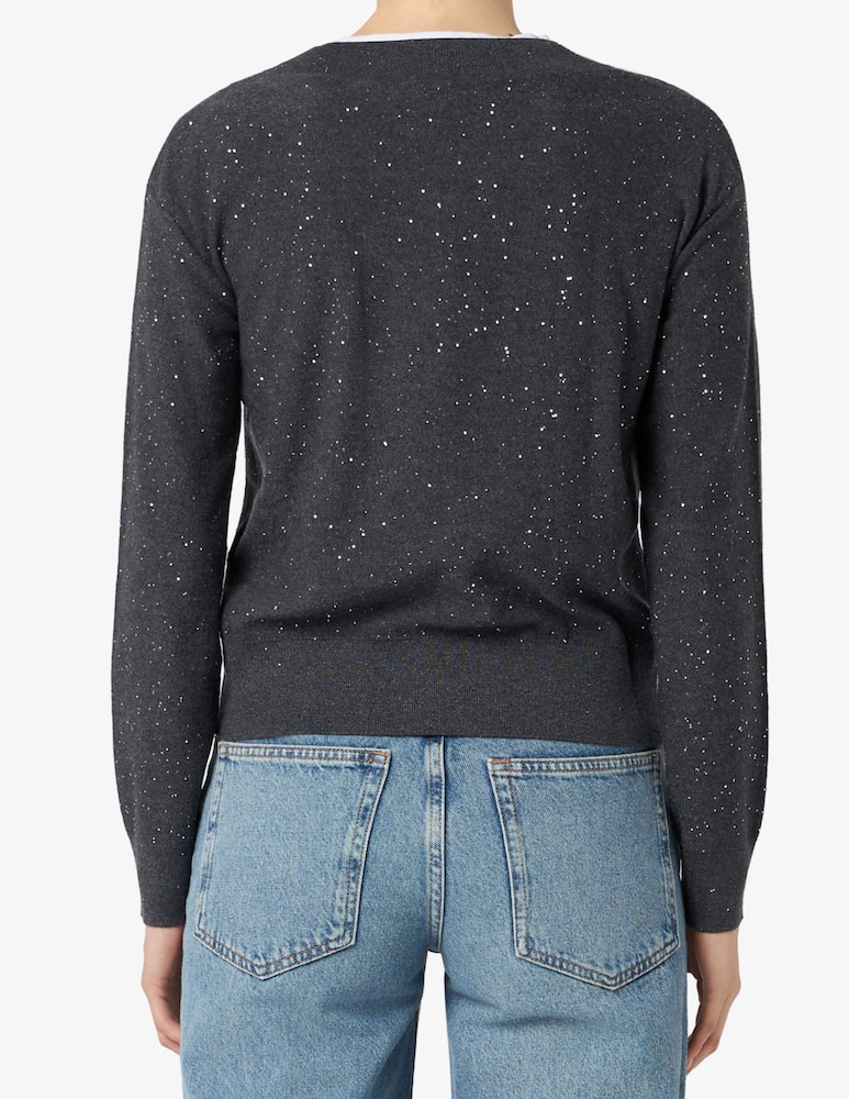 rinascente EMME Sequin v-neck jumper