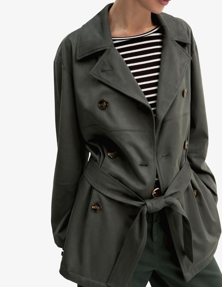 rinascente EMME Faux suede trench coat
