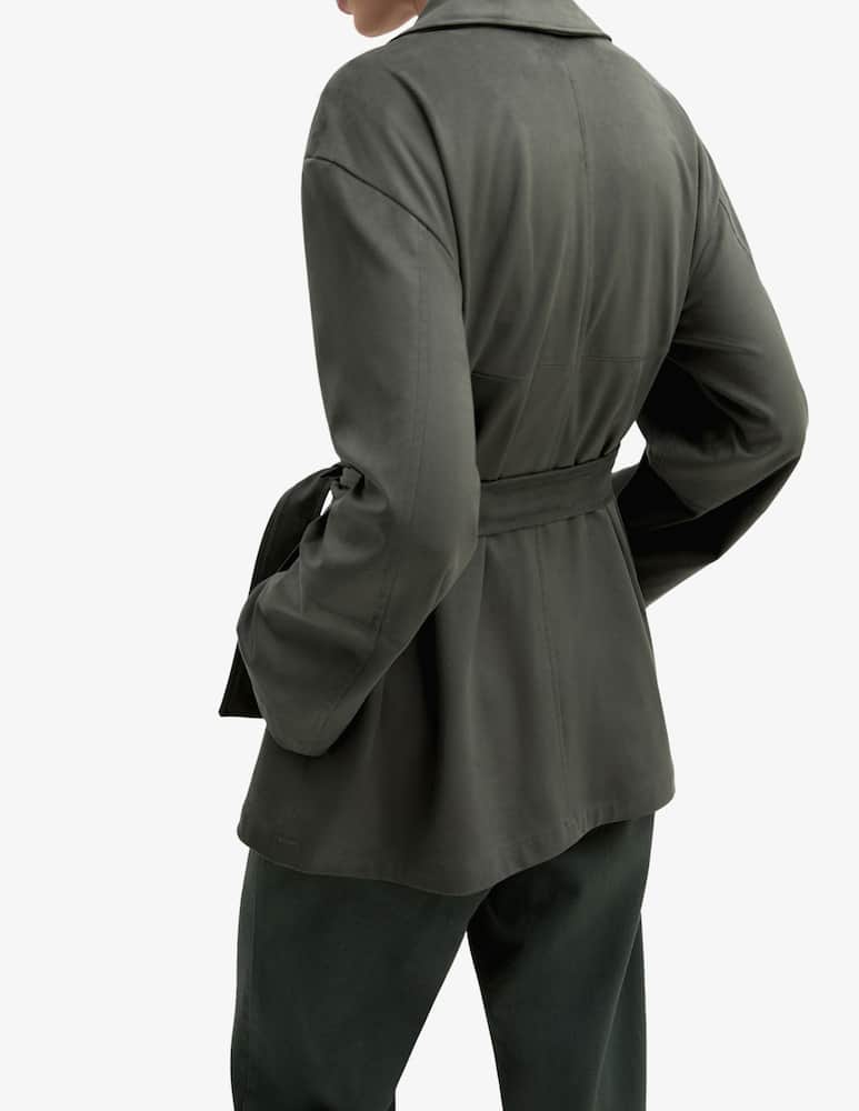 rinascente EMME Faux suede trench coat