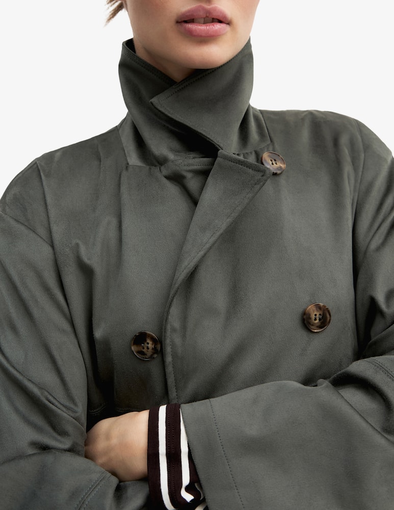 rinascente EMME Faux suede trench coat
