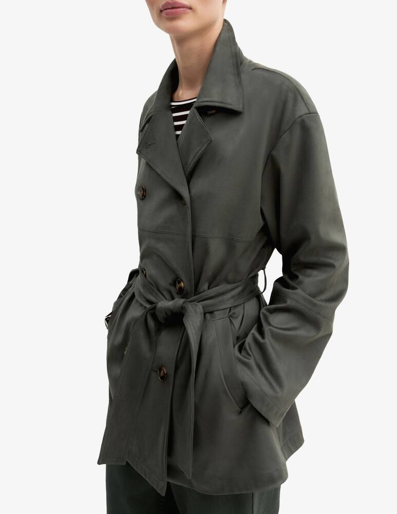 rinascente EMME Faux suede trench coat